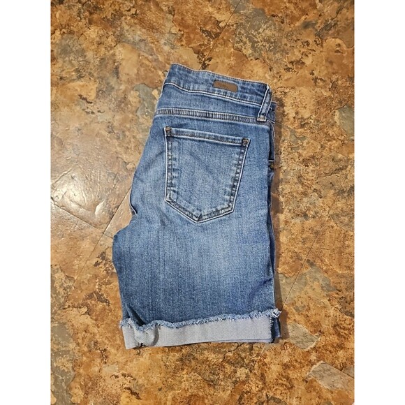 Kut From The Kloth Women’s JuniorsDenim Low Rise Shorts Sz 4 Raw Hem (A20) - Picture 1 of 8
